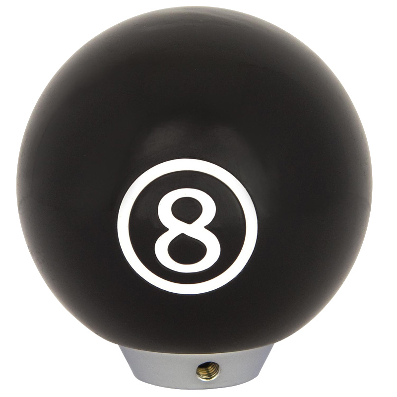 Pookknop 8-ball zwart