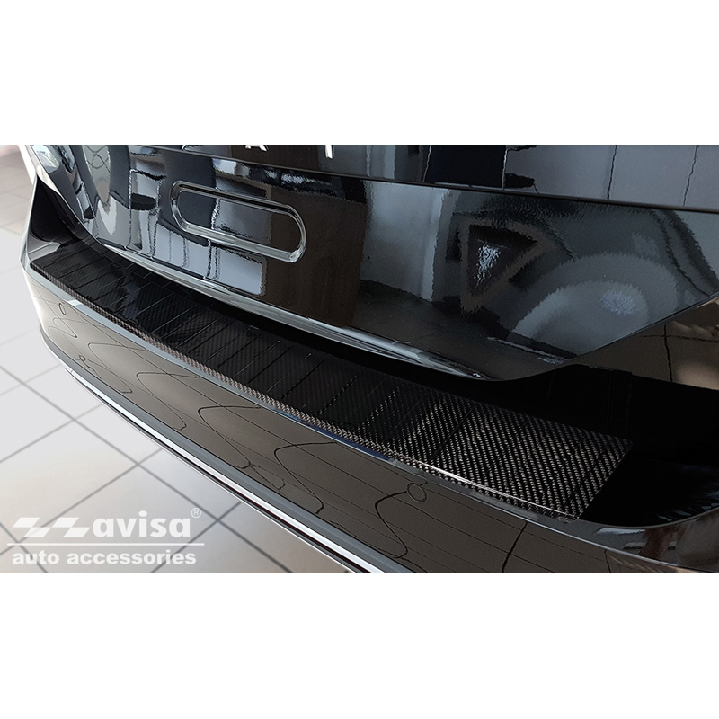 Echt 3D Carbon Achterbumperprotector  Volkswagen Passat 3G Variant 2014-2023 'Ribs'