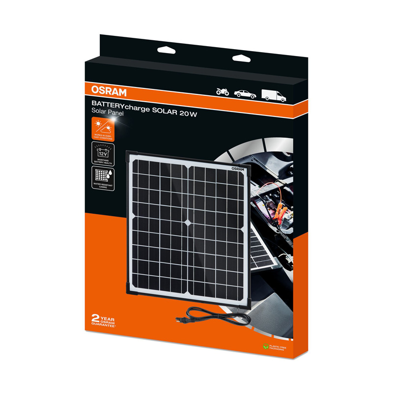 Osram BATTERYcharge Solar 20W - Zonnecel druppellader