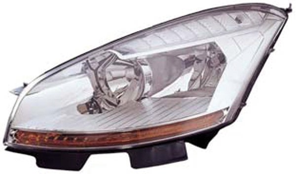 Koplamp rechts C4 PICAS. 06-11/10 HELLA H7+H1