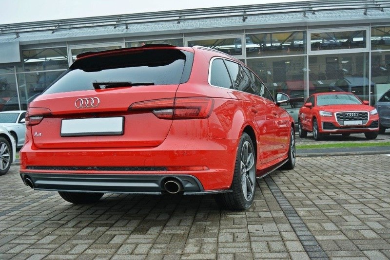 Achterzij Spoilers Audi A4 B9 S-Line Glanzend Zwart