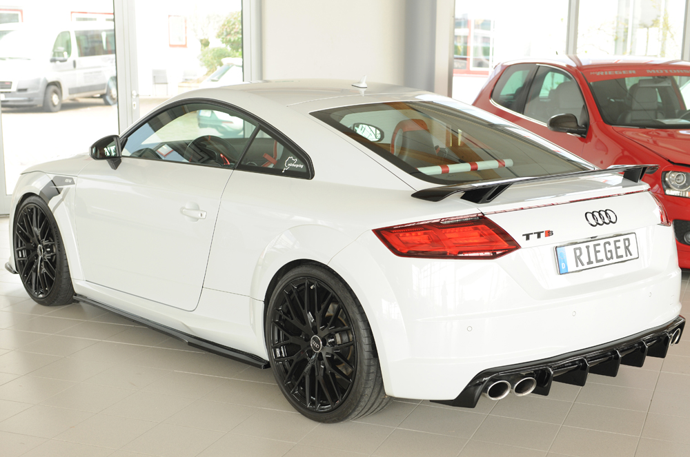 Diffuser Audi TT S-Line / TTS Rieger Glans Zwart