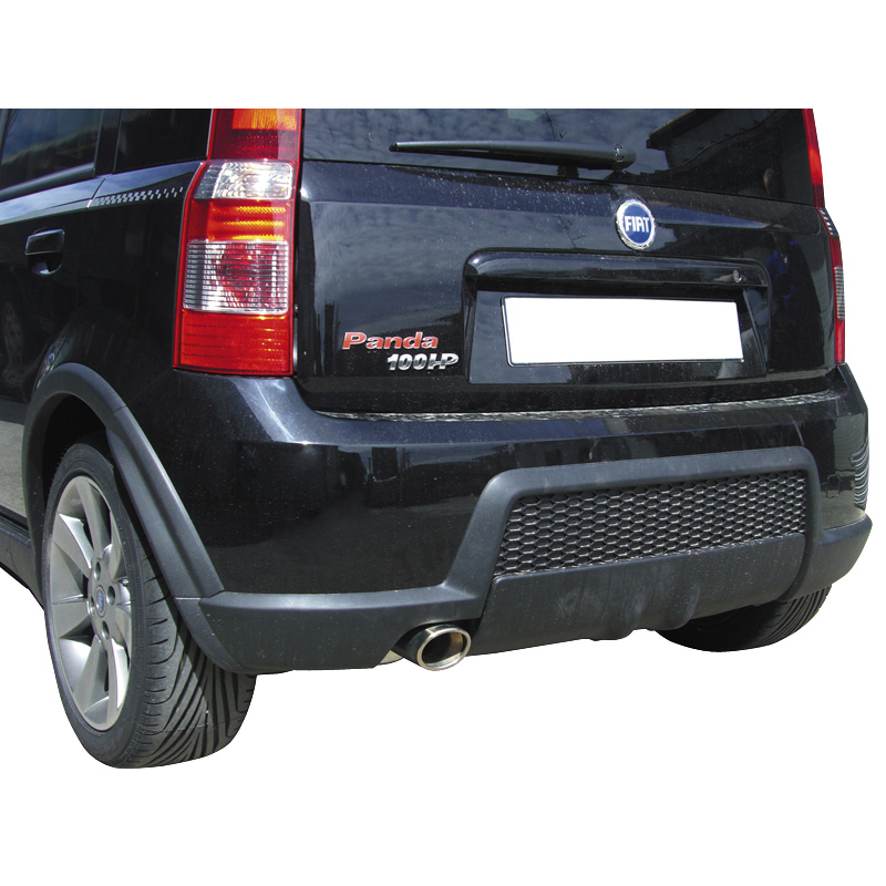 100% RVS Sportuitlaat  Fiat Panda 1.4 16v (100pk) 2007- 120x80mm