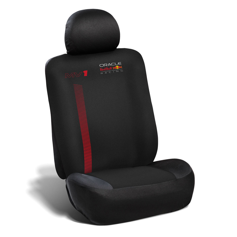 Red Bull Oracle Universele stoelhoezenset MV1 - 10-delige set - Zwart/Rood - geschikt voor Side-Airbags