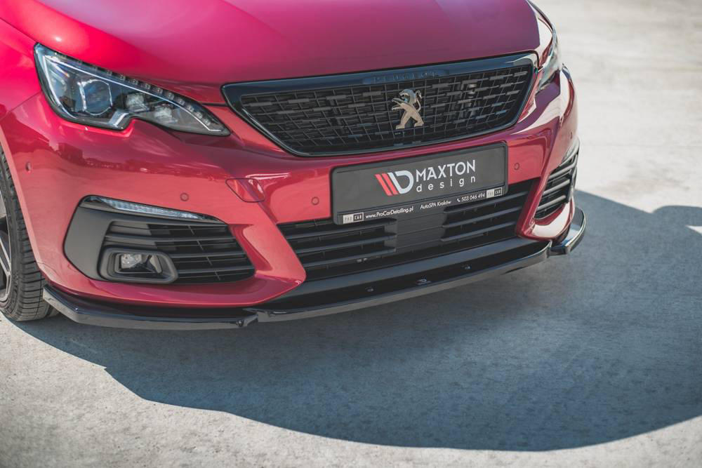 Voorspoiler Peugeot 308 GT MK2 Facelift 18-.. Glans Zwart v.2