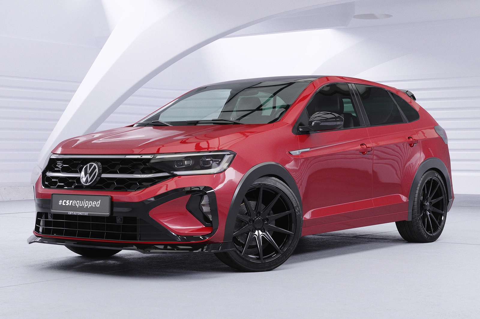 Voorspoiler VW Taigo (Typ CS) glans zwart