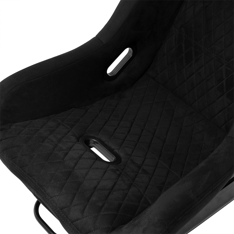 Sportstoel 'LV' - Zwart - Vaste polyester rugleuning - incl. sledes