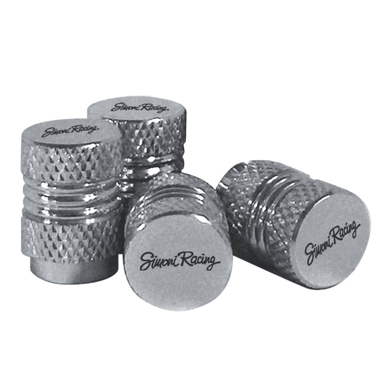Simoni Racing Ventielkapjes Milled - Chroom - 4 stuks