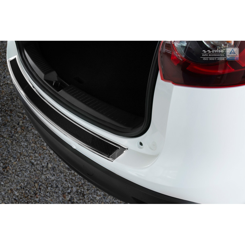 RVS Achterbumperprotector 'Deluxe'  Mazda CX5 2012-2017 Chroom/Zwart Carbon