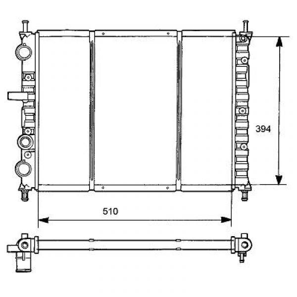 Radiator BRAVO/BRAVA 95-99 510x414 1.9 DTD