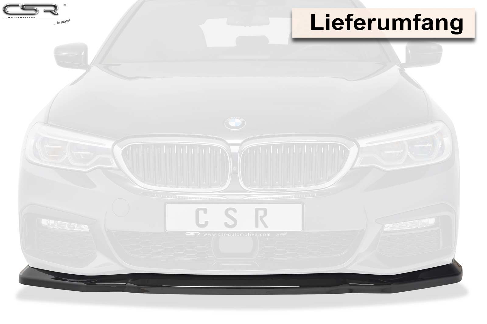 Voorspoiler BMW 5-Serie G30/G31  Glans Zwart