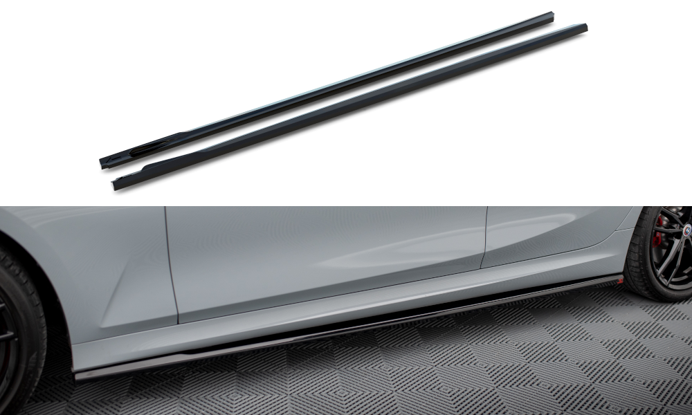 Zijskirts BMW M Pakket & M340i G20 / G21 FL Maxton Glans Zwart