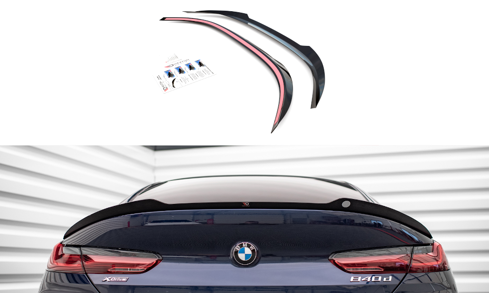 Spoiler BMW M850i Gran Coupe G16 Maxton Glans Zwart