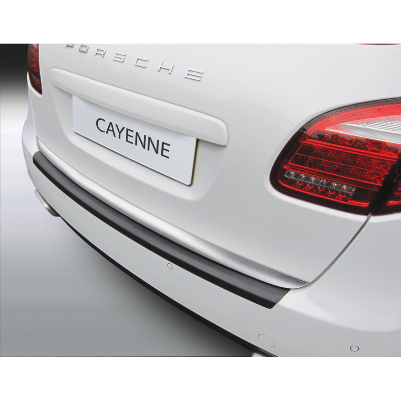 ABS Achterbumper beschermlijst  Porsche Cayenne 2010-2014 'Ribbed' Zwart