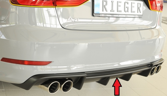 Achter Skirt Audi A3 8V 12-16 S-line Rieger ABS