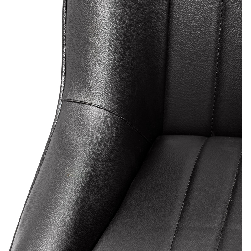 Sportstoel 'Classic' - Zwart Kunstleder - Vaste rugleuning - incl. sledes