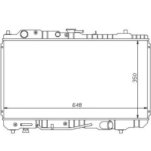 Radiator MAZDA 323 BG 89-94 350x672 1.6/1.8/1.9