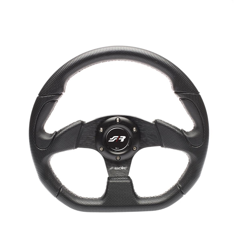Simoni Racing Universeel Sportstuur X2 Poly Pelle - Zwart Eco-Leder - Diameter 330mm