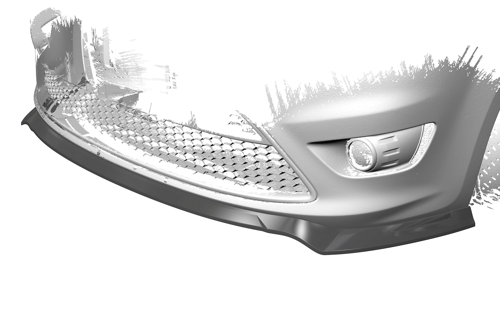 Voorspoiler Ford Focus MK2 ST 2007–2010 (Facelift) – CSR Automotive – Glans Zwart
