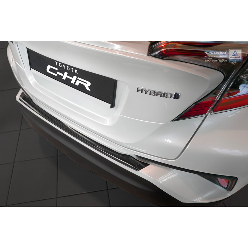 RVS Achterbumperprotector 'Deluxe'  Toyota C-HR 2016-2019 & Facelift 2019-2023 Zwart/Zwart Carbon