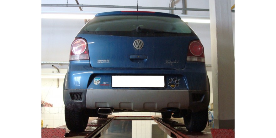 VW Polo 9N Cross Einddemper - 145x65 Typ 59 FOX