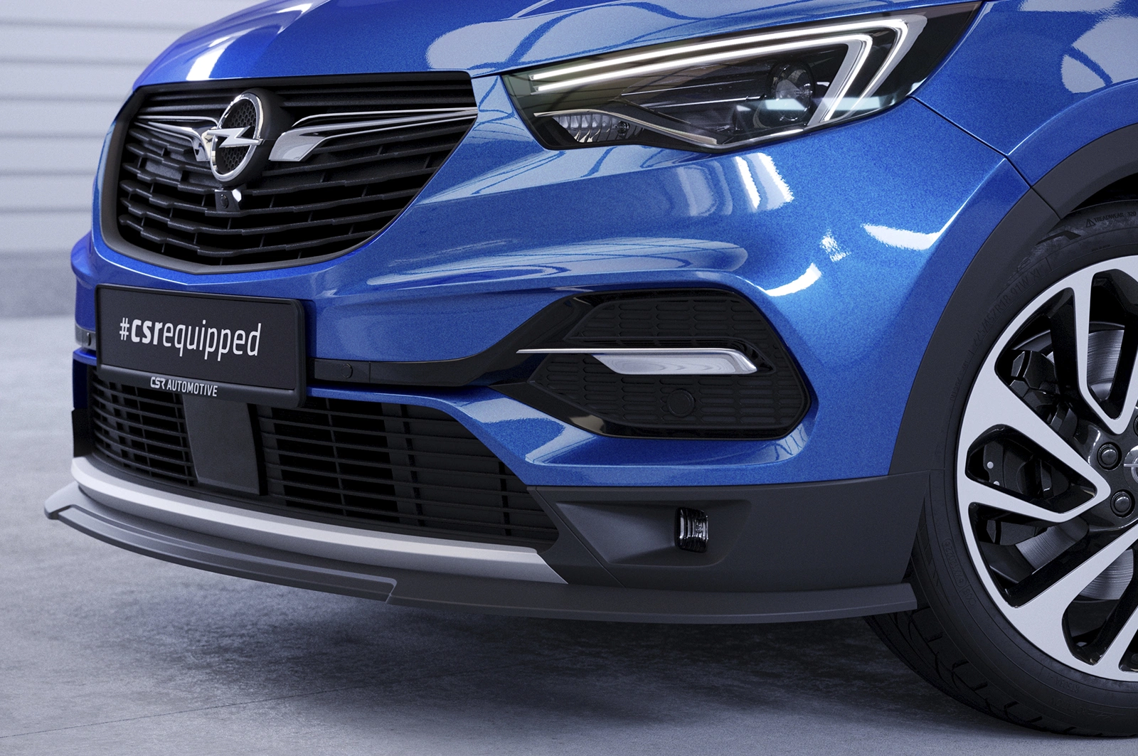 Voorspoiler Opel Grandland X glans zwart 2017–06/2021