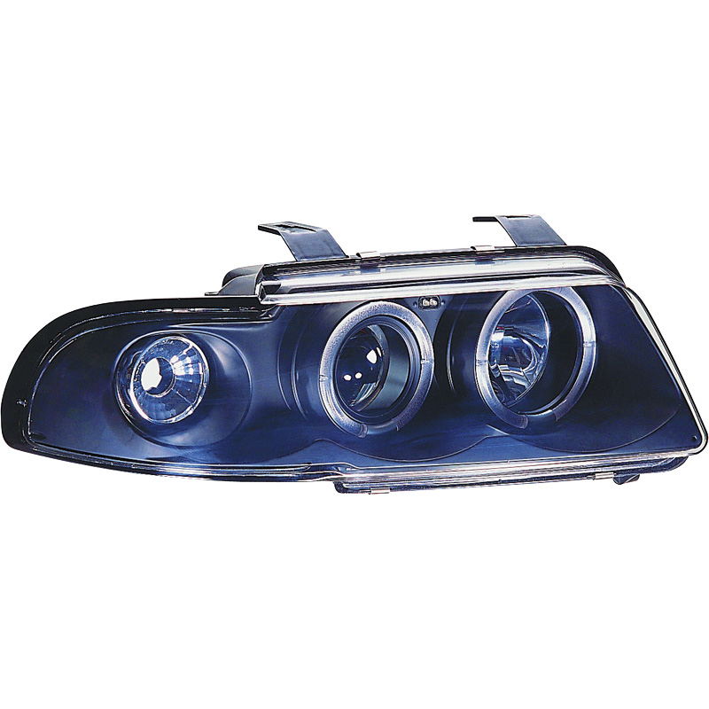 Set Koplampen  Audi A4 B5 1995-1998 - Zwart - incl. Knipperlichten & Angel-Eyes