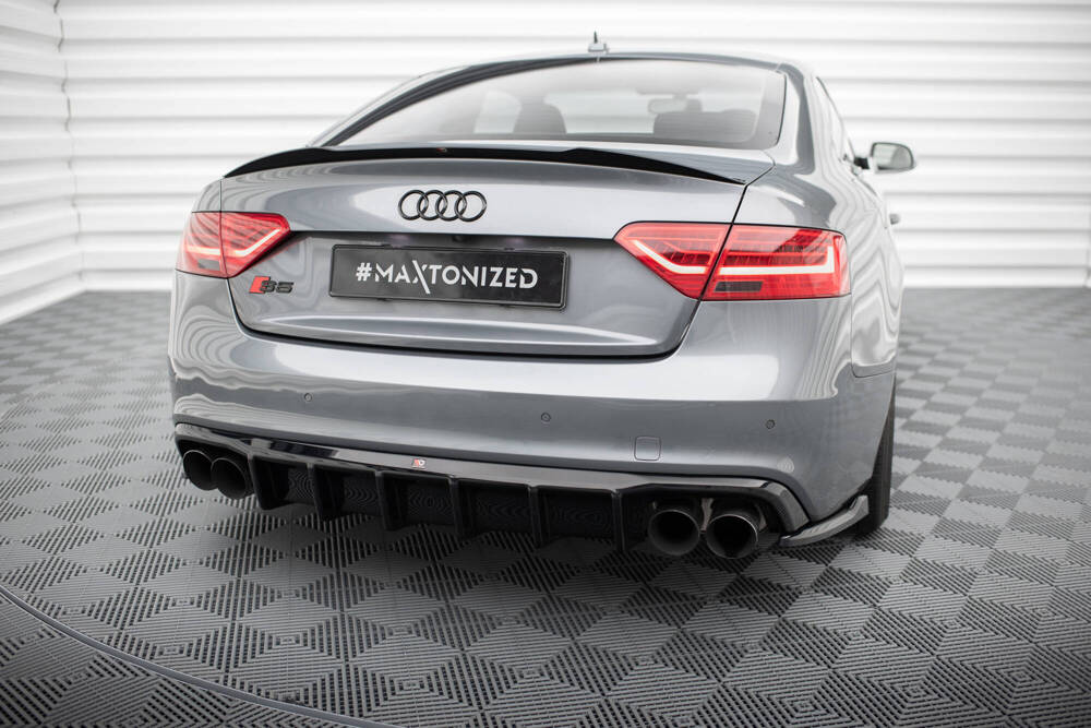 Diffuser Audi A5 S-Line / S5 8T Coupe FL Maxton Glans Zwart