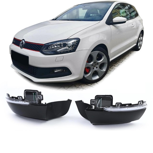 Taillights VW Polo 6R 09- black/Smoke LED Cardna