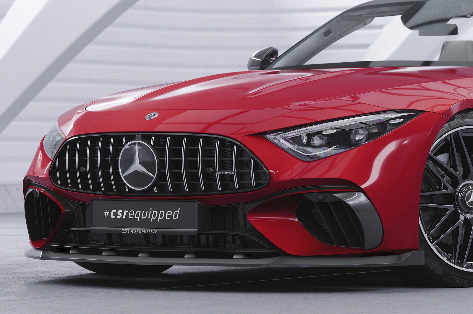 Voorspoiler Mercedes Benz SL (R232) AMG CSR Glans Zwart