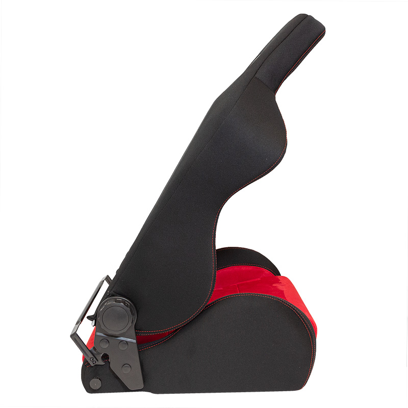 Sportstoel "Eco Soft" Stof/Suede Zwart/Rood