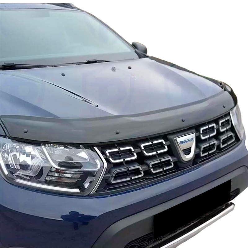 Motorkapbeschermer (steenslagcover)  Dacia Duster II 2018-2024 - Glanzend zwart