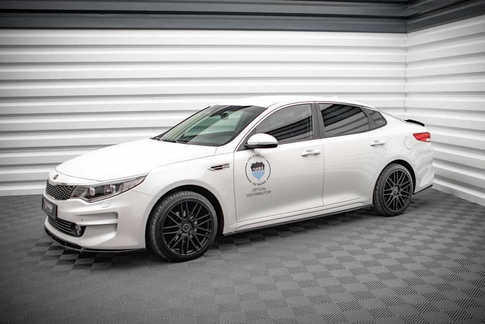 Zijskirts Kia Optima Mk4 Maxton glans zwart