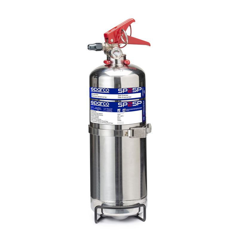 Sparco Performance 'hand-held' Brandblusser - 2 Liter - Chroom - Ø21cm x 44cm