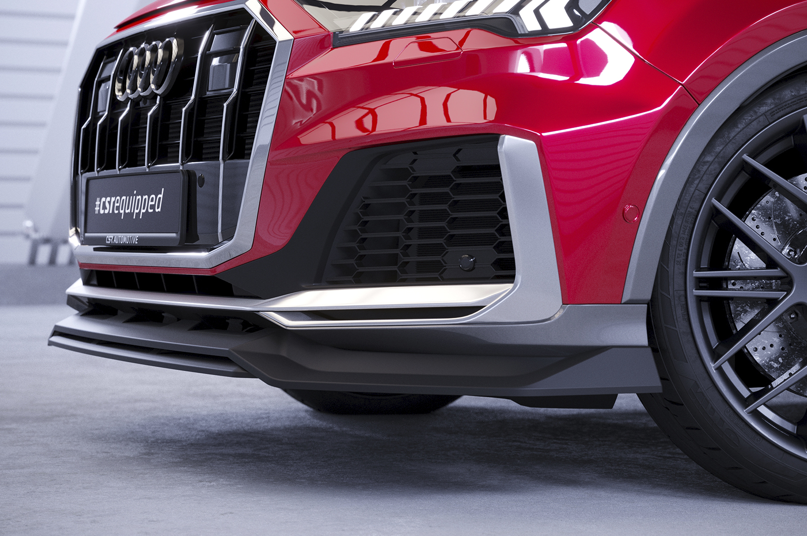 Voorspoiler Audi Q7 S-Line SQ7 CSR Glans Zwart
