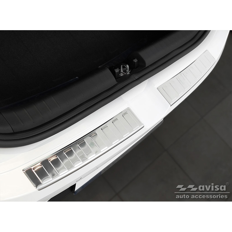 RVS Achterbumperprotector  Hyundai i20 III 5 deurs 2020-2023 & FL 2023- 'Ribs' (2-delig)