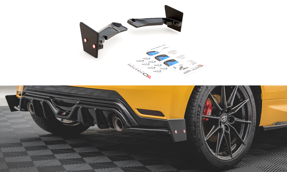 Zijdiffuser met Canards Toyota GR Yaris MK4 Maxton Glans Zwart