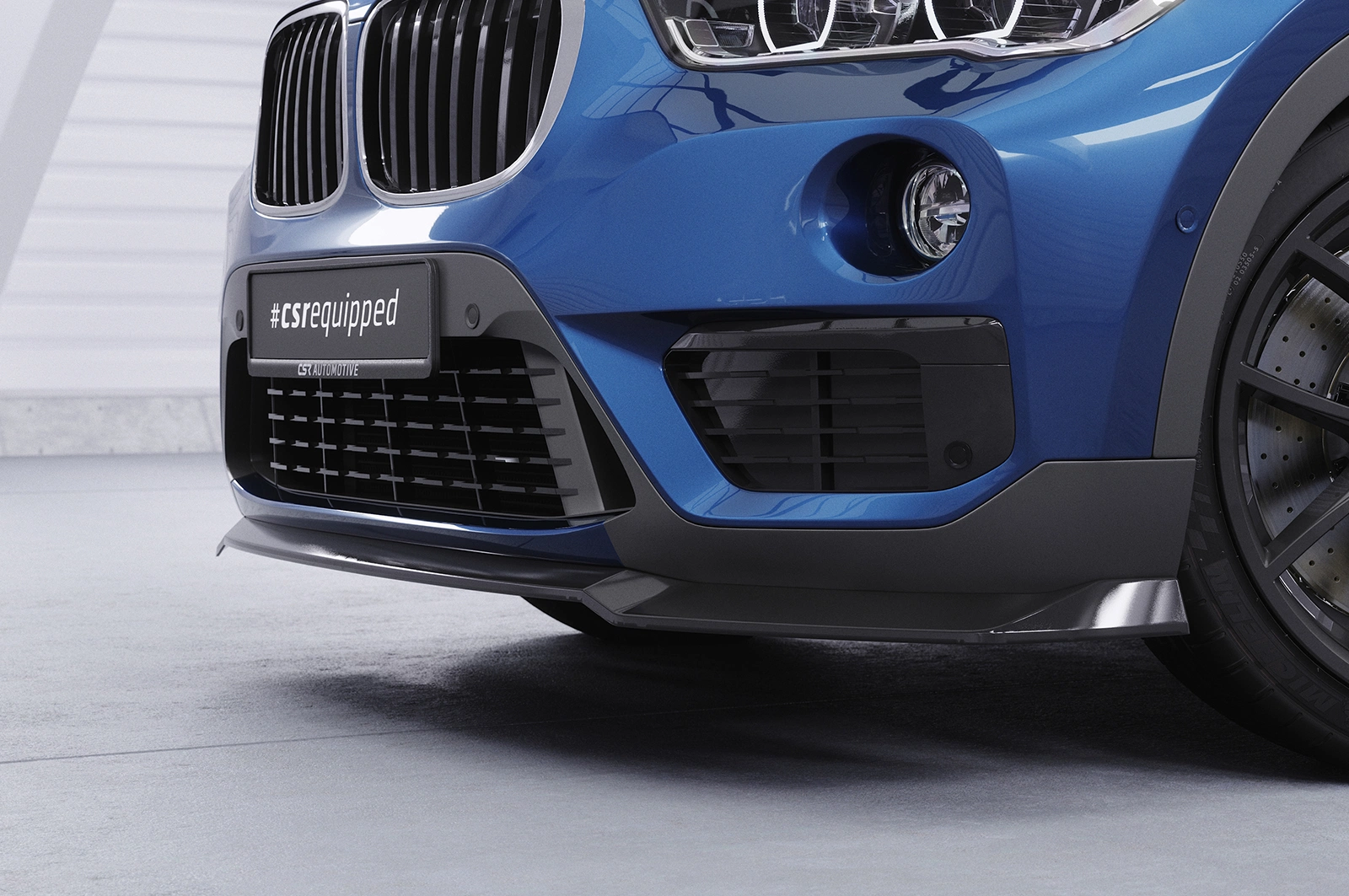 Voorspoiler BMW X1 (F48) glans zwart – CSR Automotive