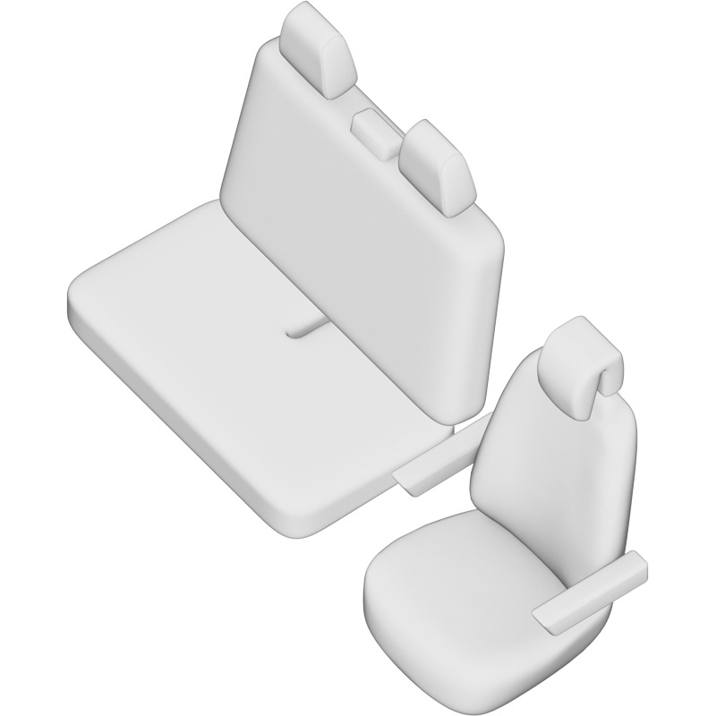Original Design Stoffen Stoelhoezenset 2+1  Mercedes Vito 2003-2014 (geen armsteun op bank)
