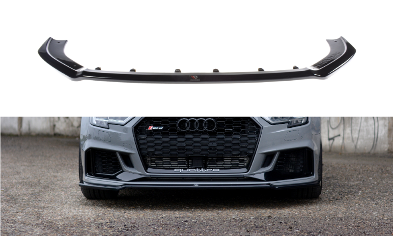 Voor Spoiler V.2 Audi RS3 8V FL Sedan Glanzend Zwart