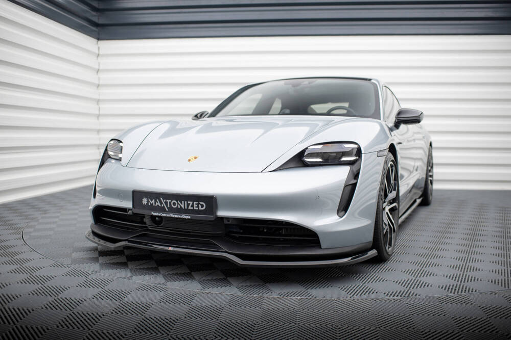 Voorspoiler Porsche Taycan 1 / 4 / 4S / GTS Glans Zwart