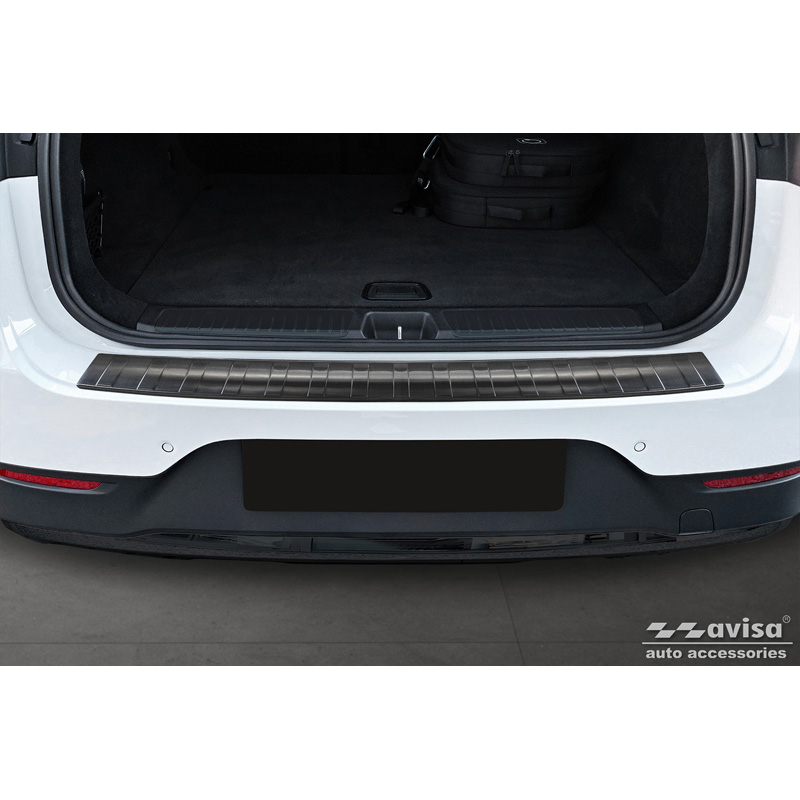 Zwart RVS Achterbumperprotector  Mercedes EQE SUV (X294) 2022- 'Ribs'