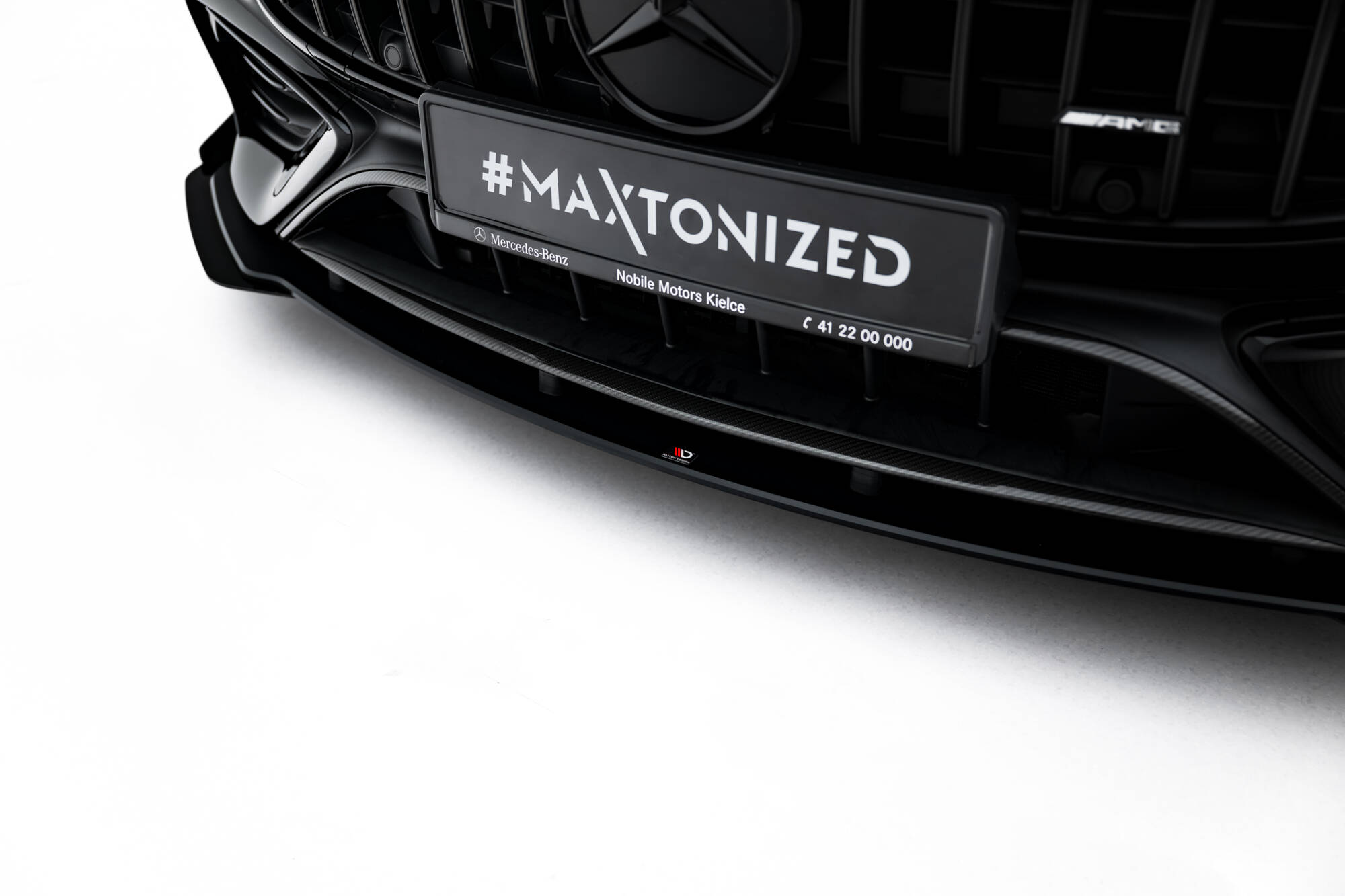 Street Pro Voorspoiler + Flaps Mercedes-AMG CLE 53 C236 Maxton Glanzend zwart
