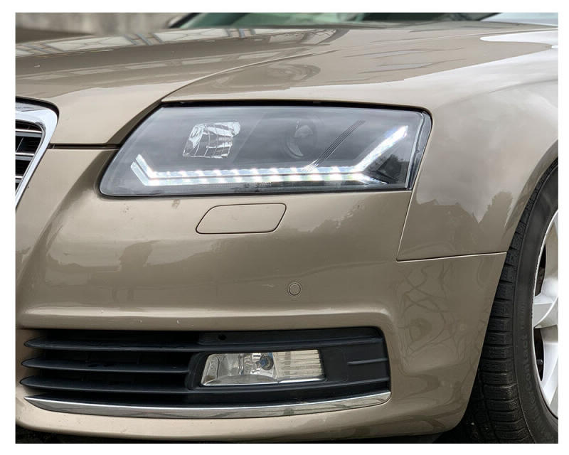 Headlights Audi A6 4F 09-11 Tube Dynamic LED black Halogen