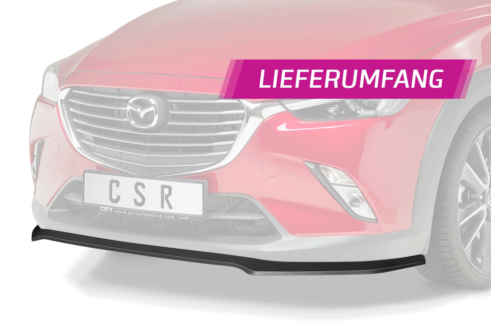 Voorspoiler Mazda CX-3 Glans Zwart – CSR Automotive