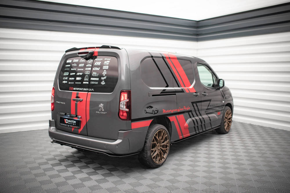 Spoiler Peugeot Partner MK3 Maxton Glans Zwart