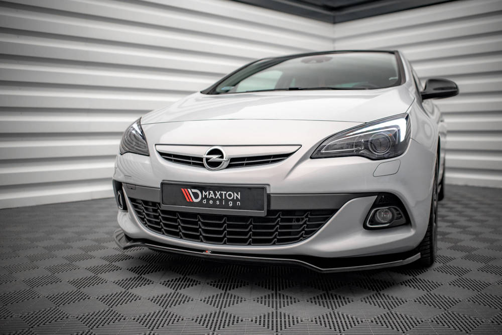 Voorspoiler V.2 Opel Astra J GTC OPC-Line Maxton Glans Zwart