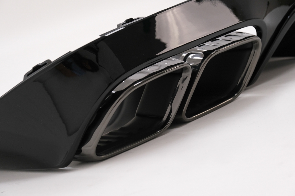 Diffusor Mercedes E-Class C238 Coupe Cabrio (2016-2019) E63 Look Piano Black Met Sierstukken