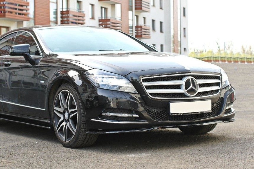 Voorspoiler Mercedes CLS W218 Maxton Design glans zwart