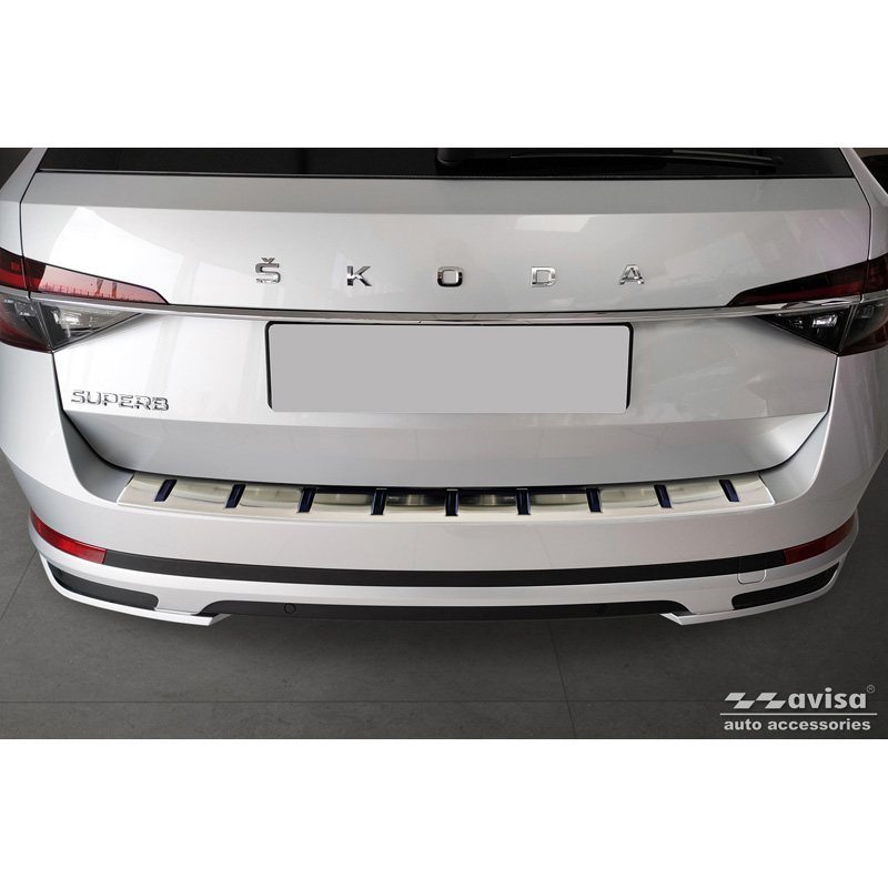 RVS Achterbumperprotector  Skoda Superb III Combi 2015-2023 incl. Scout 'STRONG EDITION'